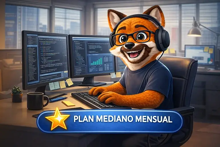 Plan Mediano – Web Profesional + Tienda Virtual Plan medio mensual en diseño web tecnoavance