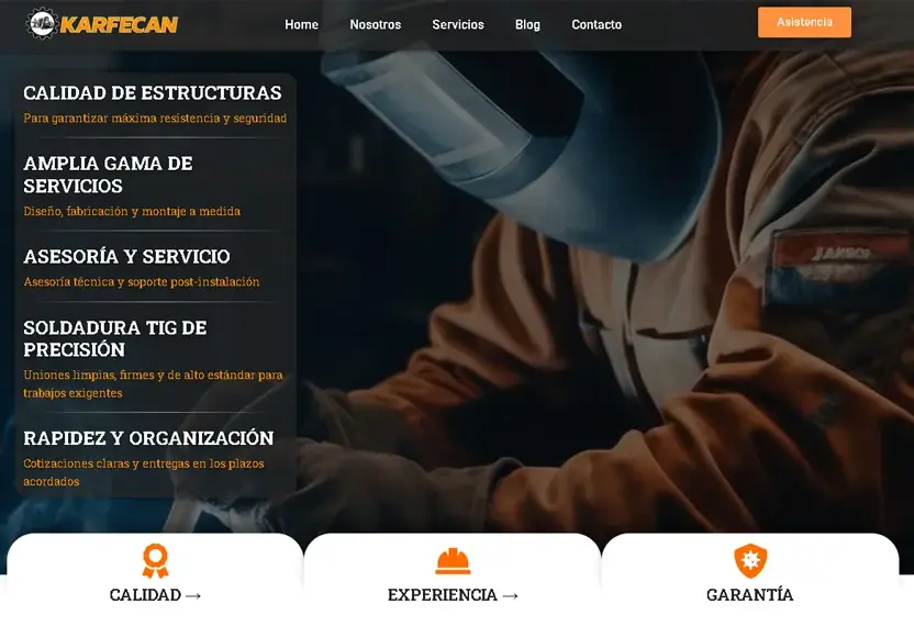 diseño web karfecan.cl